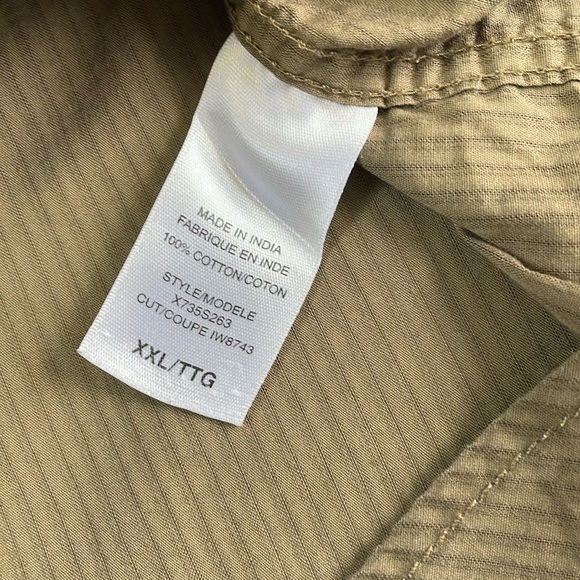 VTG GUESS Y2K Men’s Button Down Shirt Skull Graphics Print Size XXL Tan Stripes - Picture 8 of 16